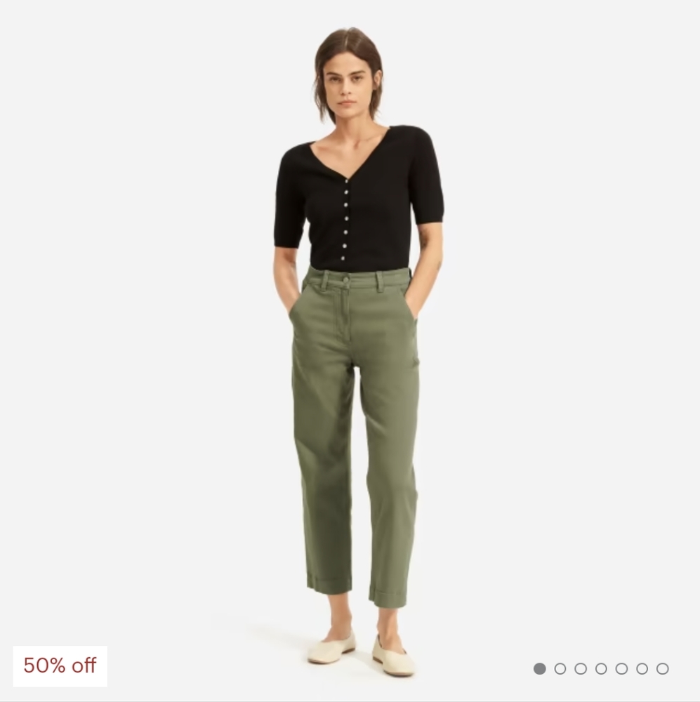 Everlane cropped straight pants 0 Surplus